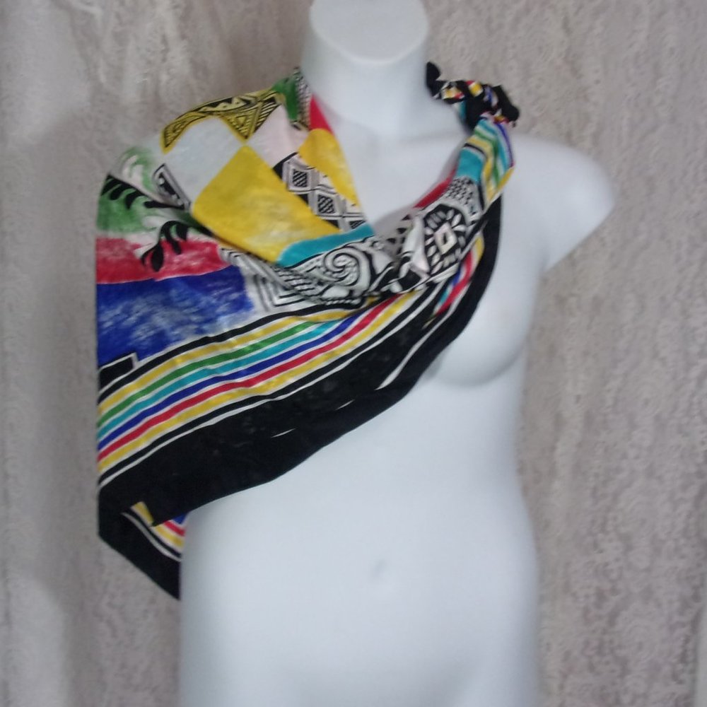 Oversized Scarf/wrap/cover-up in a multi colors print